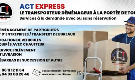 ACT Express : transporteur déménageur dans les Alpes-Maritimes